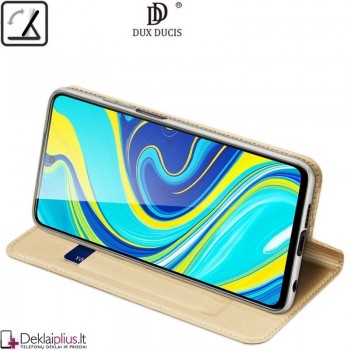 Dux Ducis dirbtinės odos atverčiamas dėklas - auksinės spalvos (REDMI NOTE 9S/NOTE 9 PRO)